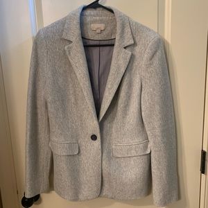 Women’s Grey and White Blazer